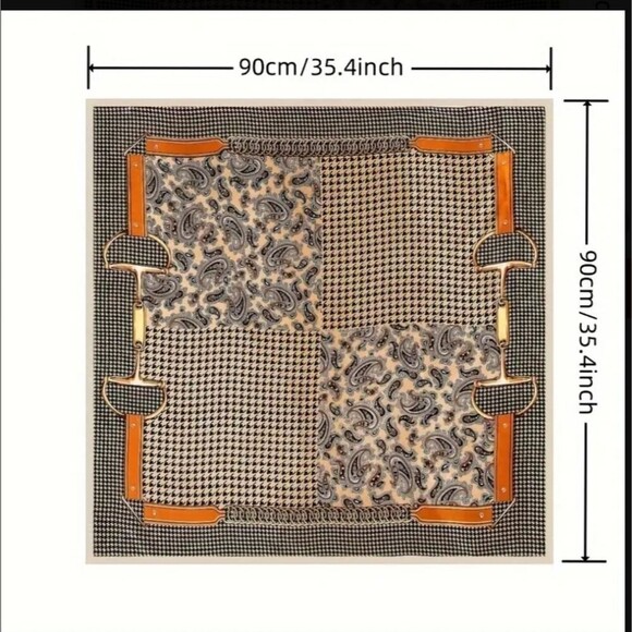 Elegant paisley luxury print scarf shawl wrap head cover - Picture 3 of 7